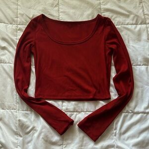 Red crop top (long sleeve)